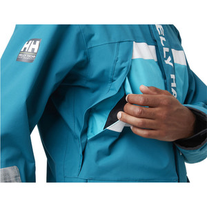 2021 Helly Hansen Mens Salt Coastal Jacket & Trouser Combi Set - Teal / Navy